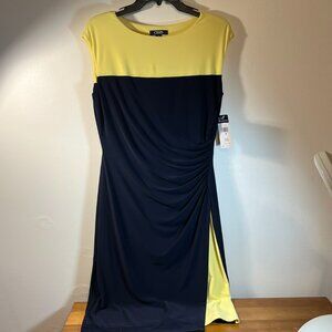 Chaps Yellow & Blue Dress NWT